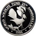 Монета 10 тала 1986 25 лет Всемирному фонду дикой природы Самоа