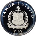 Монета 10 тала 1986 25 лет Всемирному фонду дикой природы Самоа