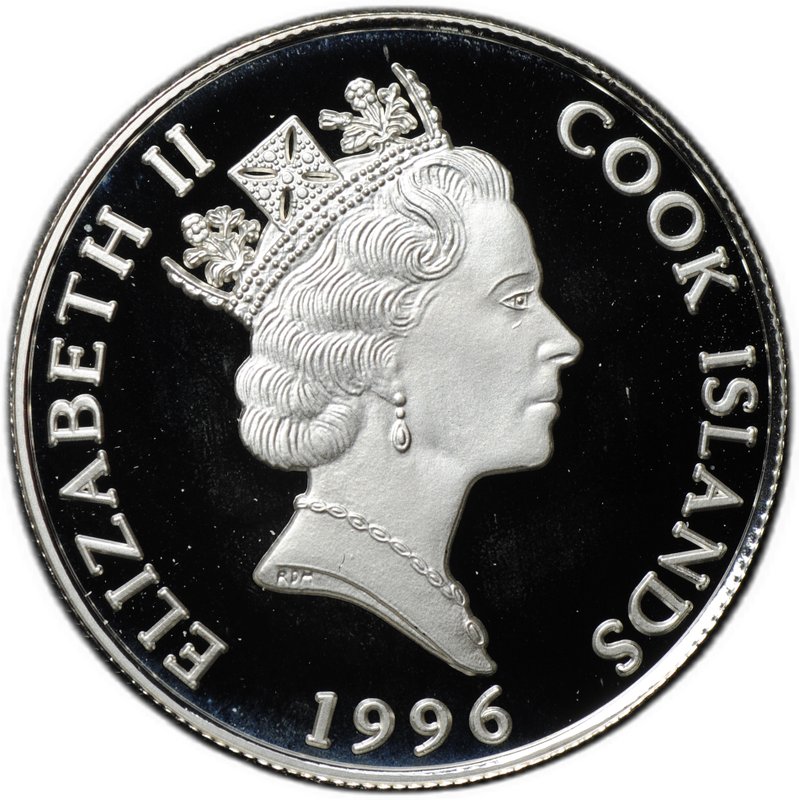 Монета 2 доллара 1996 Национальный парк "Олимпик" Острова Кука