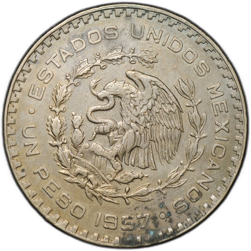 Монета 1 песо 1957 100 лет Конституции Мексика