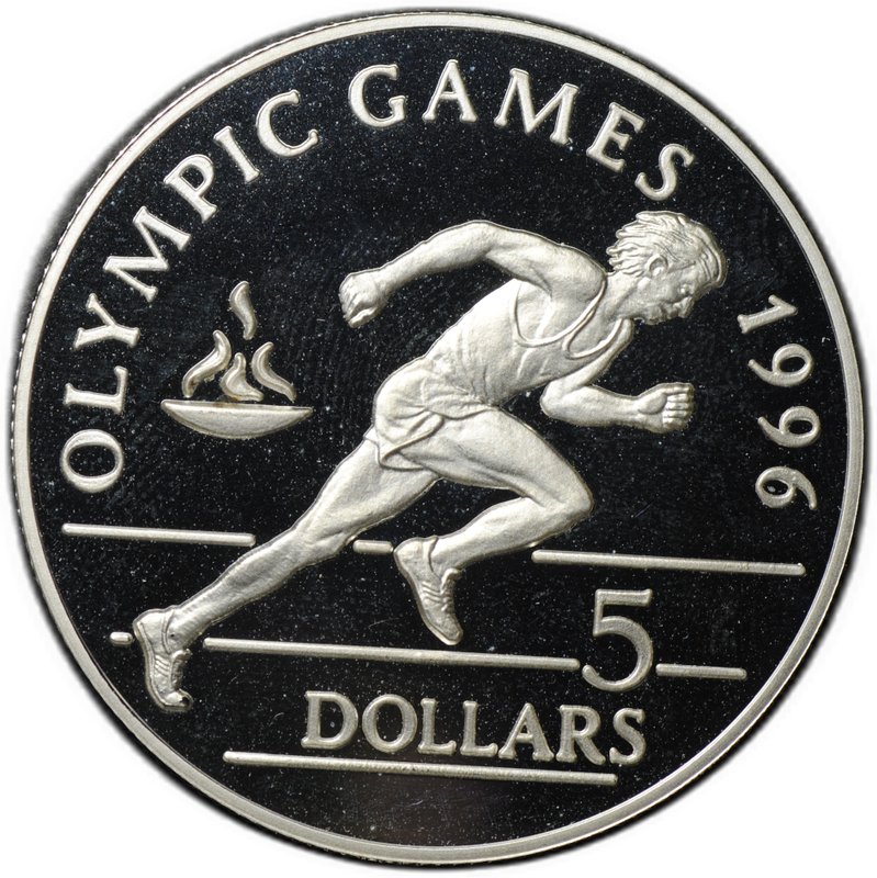 Монета 5 долларов 1992 Олимпиада Атланта 1996 Ниуэ