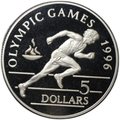 Монета 5 долларов 1992 Олимпиада Атланта 1996 Ниуэ