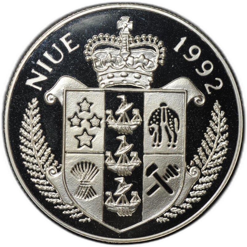 Монета 5 долларов 1992 Олимпиада Атланта 1996 Ниуэ