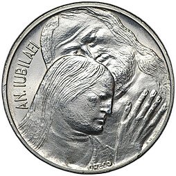 фото для Монета 500 лир 1975 Священный год Ватикан Аверс