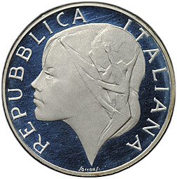 фото для Монета 500 лир 1989 Чемпионат мира по футболу 1990 Италия Аверс