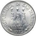 Монета 500 лир 1975 Любовь у животных Сан-Марино
