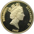 Монета 1 доллар 1997 Елизавета Королева-Мать Коронация Георга VI Бермуды
