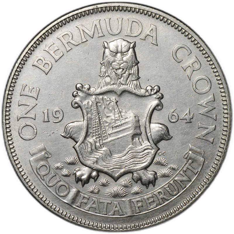 Монета 1 крона 1964 Бермуды