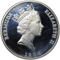 Монета 1 доллар 1996 Елизавета Королева-Мать Коронация Георга VI Бермуды