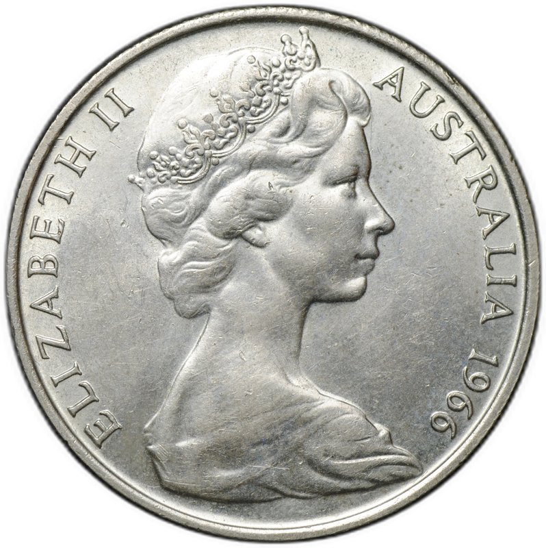 Монета 50 центов 1966 Австралия