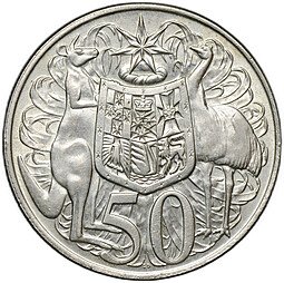 фото для Монета 50 центов 1966 Австралия Аверс
