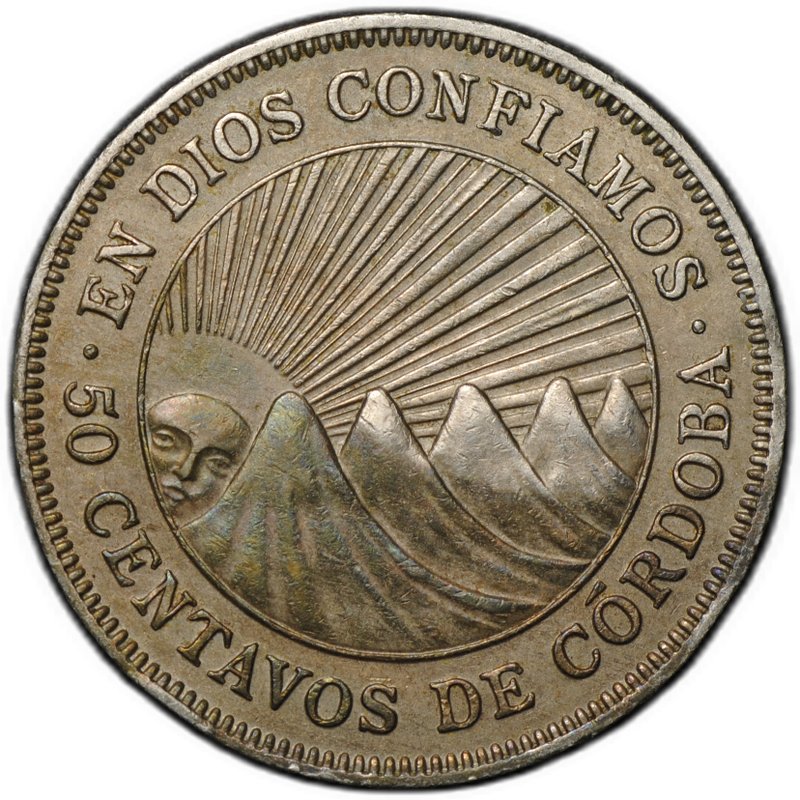 Монета 50 сентаво 1956 Никарагуа