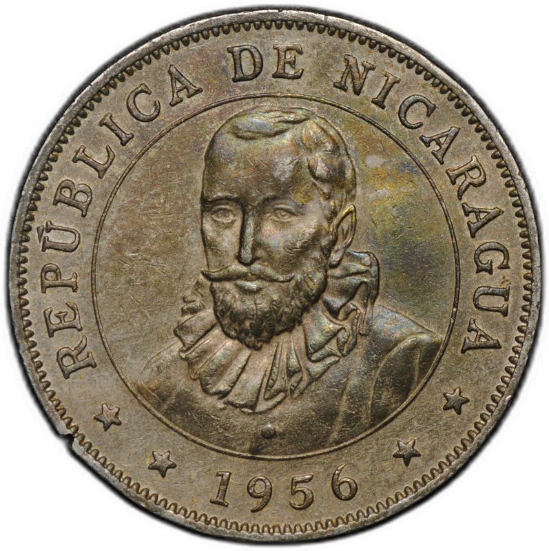Монета 50 сентаво 1956 Никарагуа