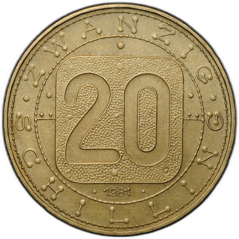 Монета 20 шиллингов 1981 Девять провинций Австрии Австрия