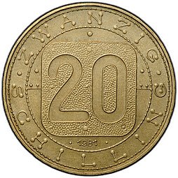 фото для Монета 20 шиллингов 1981 Девять провинций Австрии Австрия Аверс