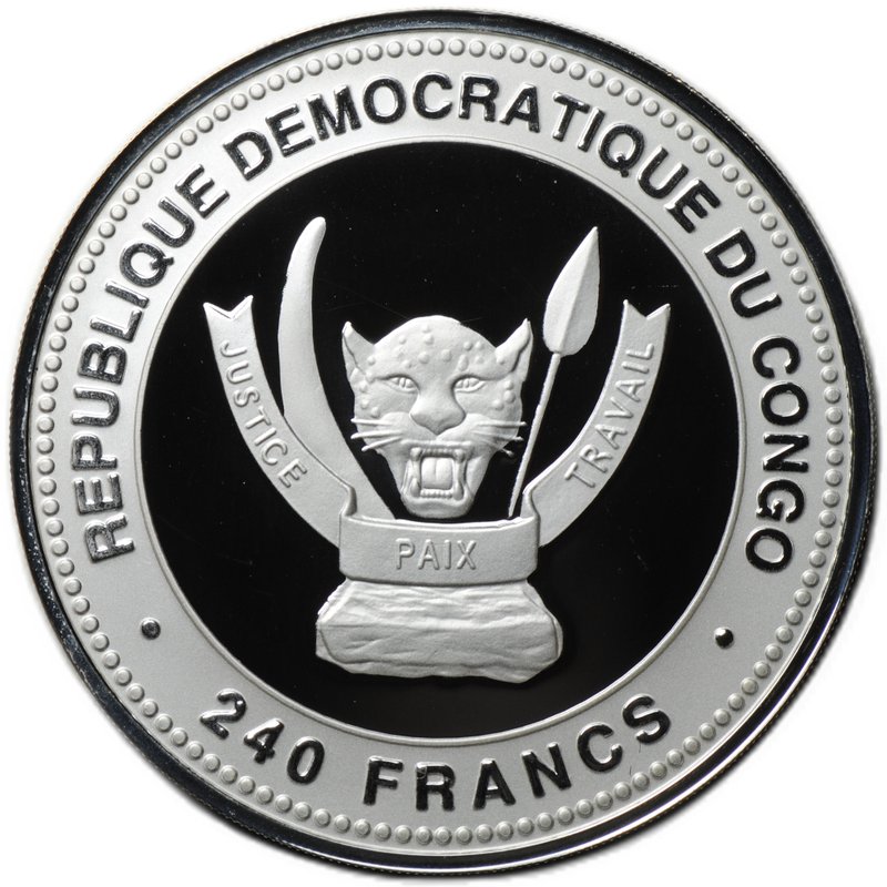 Монета 240 франков 2015 Год Козы - Удача Конго