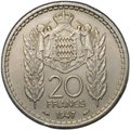 Монета 20 франков 1947 Монако
