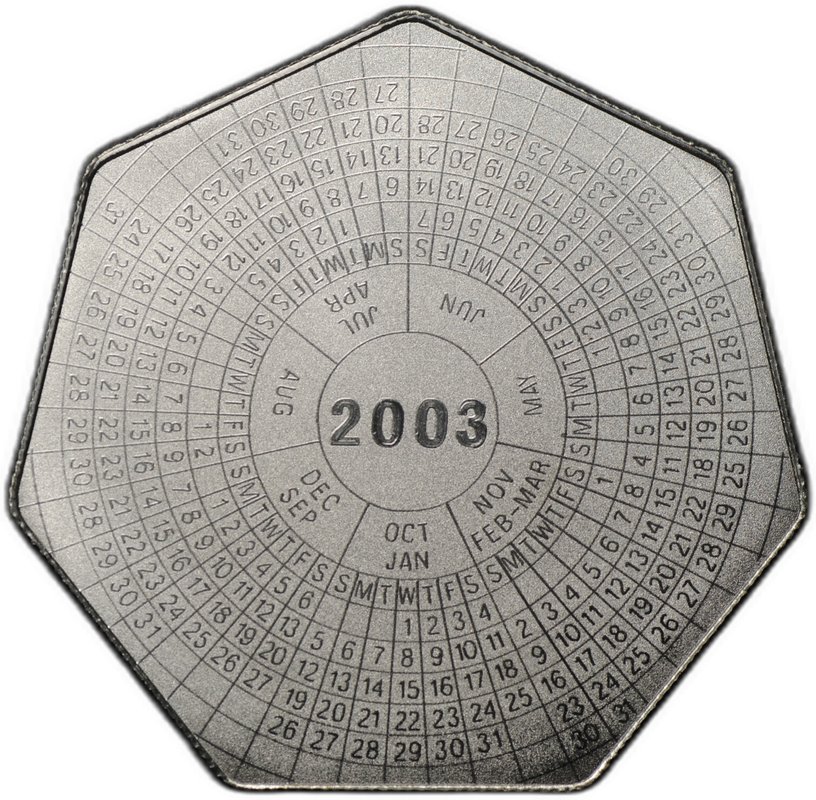 Монета 1000 квач 2003 Годовой календарь Замбия