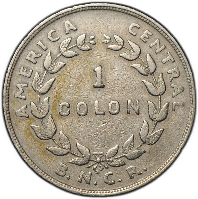 Монета 1 колон 1937 Коста-Рика
