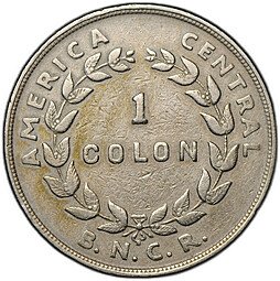 фото для Монета 1 колон 1937 Коста-Рика Аверс