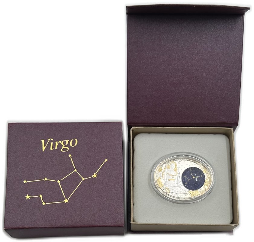 Монета 10 денаров 2014 Знаки зодиака Дева Северная Македония