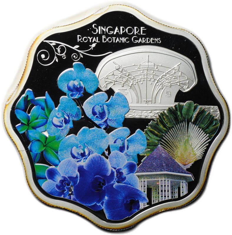 Набор 500 шиллингов 2014 Сингапур Королевский ботанический сад Танзания