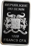 Монета 1000 франков КФА 2015 Викинг Бенин