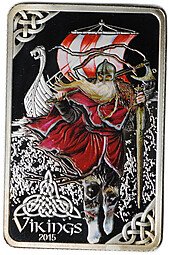 фото для Монета 1000 франков КФА 2015 Викинг Бенин Аверс