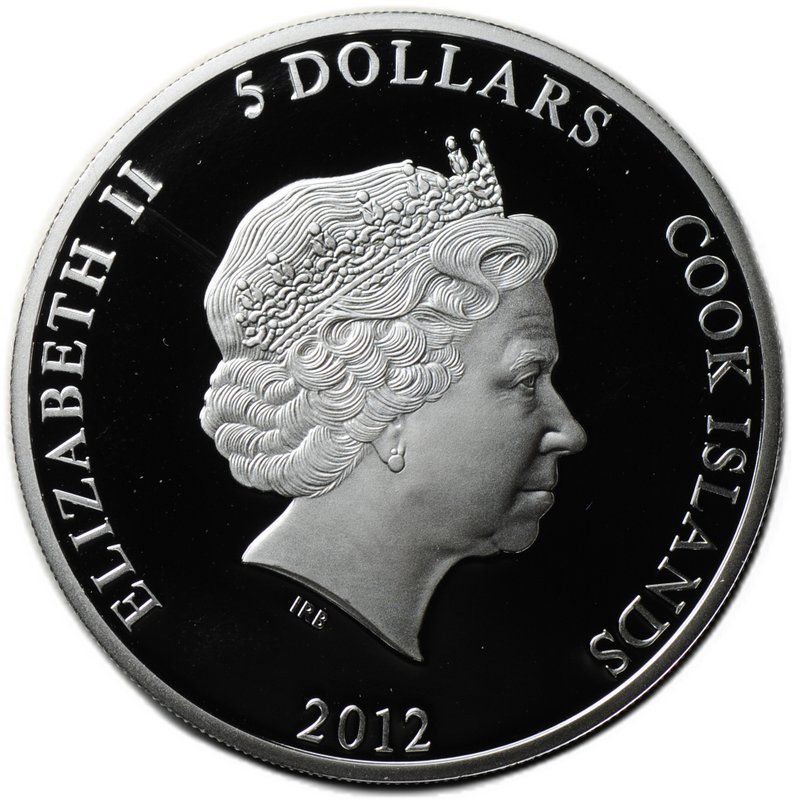 Монета 5 долларов 2012 Приключения Буратино - Мальвина и Пьеро Союзмультфильм Острова Кука