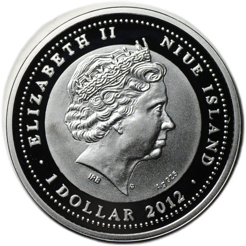 Монета 1 доллар 2012 Год Змеи 2013 Китайский гороскоп Ниуэ