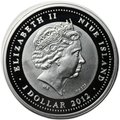 Монета 1 доллар 2012 Год Змеи 2013 Китайский гороскоп Ниуэ