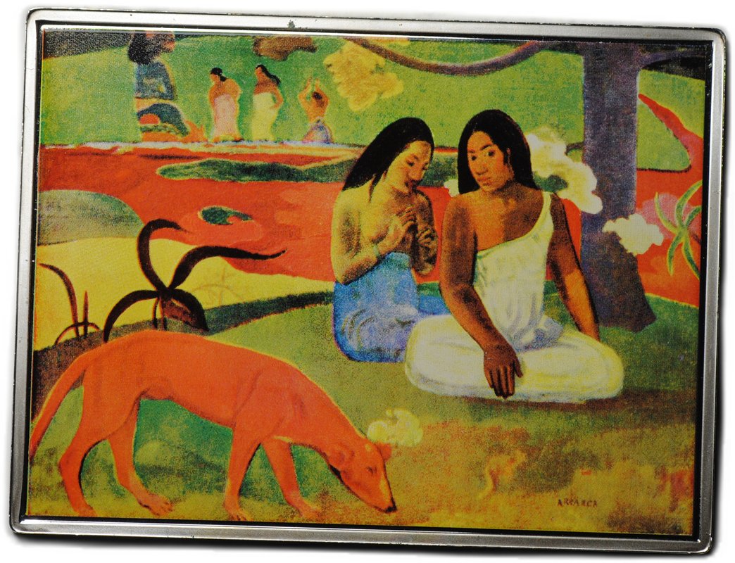 Монета 1/4 доллара 2016 Поль Гоген Картина Areaarea Музейная коллекция Острова Кука