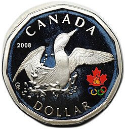 фото для Монета 1 доллар 2008 Олимпиада Пекин Канада Аверс