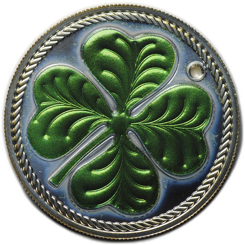 Монета 500 франков КФА 2018 СПМД Четырехлистный клевер Удача Камерун