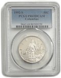 Монета 50 центов (1/2 доллара) 1992 S 500 лет путешествию Колумба США слаб PCGS PR 69