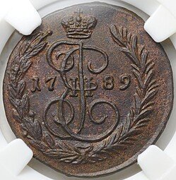 фото для Монета 1 копейка 1789 ЕМ слаб ННР MS 61 Аверс