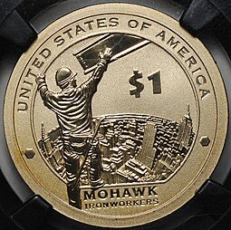 фото для Монета 1 доллар 2015 W Рабочие Мохоки Сакагавея Коренные Американцы США слаб NGC SP 69 Аверс