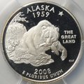 Монета 25 центов (1/4 доллара, квотер) 2008 S Аляска Штаты серебро США слаб PCGS PR 69