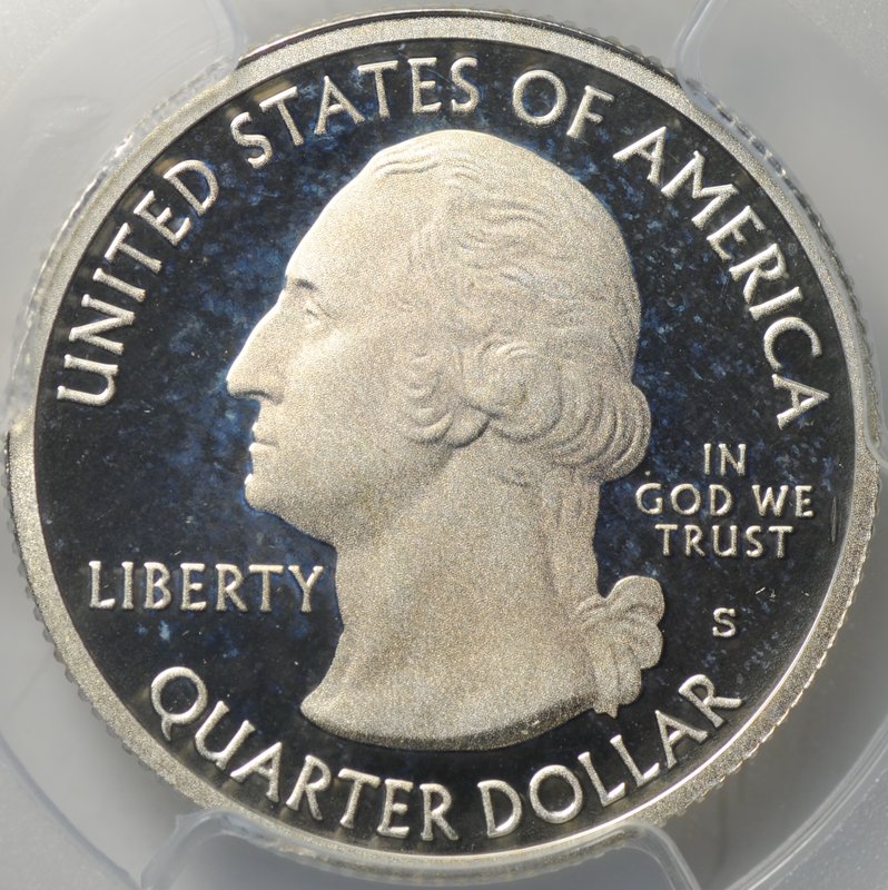 Монета 25 центов (1/4 доллара, квотер) 2013 S Мемориал победы Перри Огайо Парки серебро США слаб PCGS PR 69