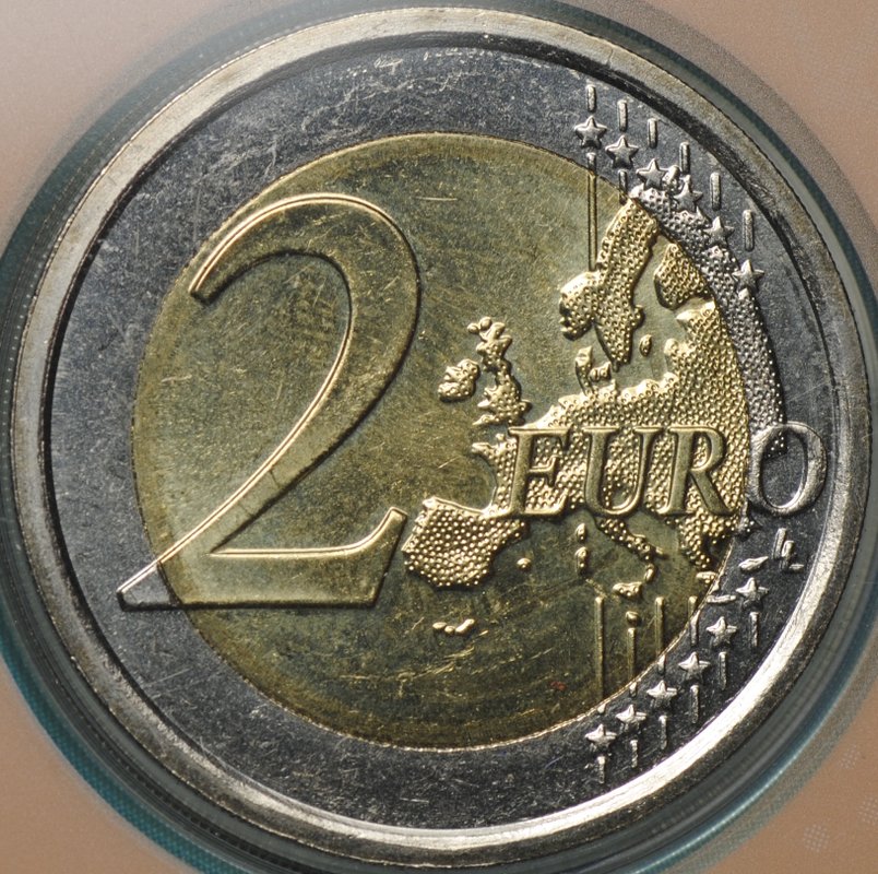 Монета 2 евро 2017 Джотто ди Бондоне 750 лет со дня рождения Сан-Марино