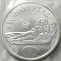 Монета 2000 песет 1996 Франсиско Гойя 250 лет со дня рождения Испания