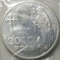 Монета 2000 песет 1999 Путешествие в Сантьяго по пути Святого Иакова Испания