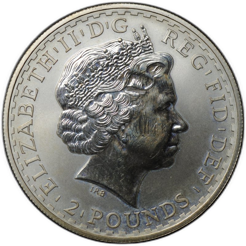 Монета 2 фунта 2002 Стоящая Британия Великобритания