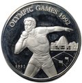 Монета 10 тала 1991 Олимпиада Барселона 1992 - Толкание ядра Самоа