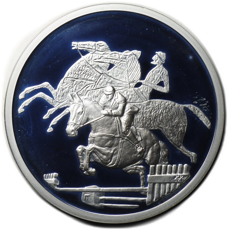 Монета 10 евро 2004 Олимпиада Афины - Конный спорт Греция