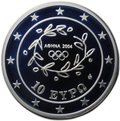 Монета 10 евро 2004 Олимпиада Афины - Конный спорт Греция