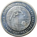 Монета 10 евро 2005 Чемпионат мира по футболу 2006 Германия