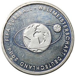 фото для Монета 10 евро 2004 Чемпионат мира по футболу 2006 Германия Аверс