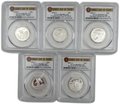 Набор 25 центов (1/4 доллара, квотер) 2016 S Национальные парки серебро США слаб PCGS PR 69 5 монет