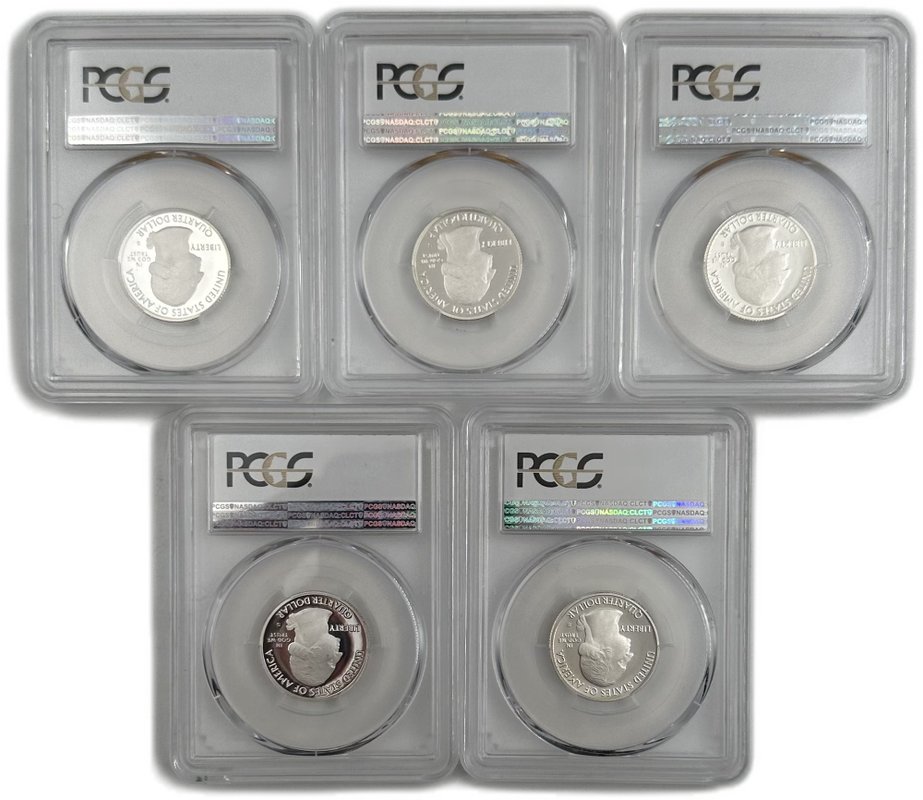 Набор 25 центов (1/4 доллара, квотер) 2016 S Национальные парки серебро США слаб PCGS PR 69 5 монет